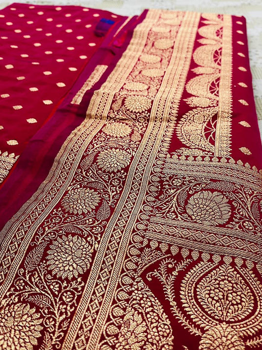 Bridal Pink Mashru Silk Saree with Royal Booti Weaving – MS03